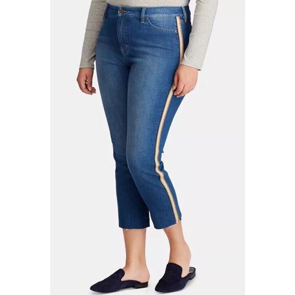 Lauren Ralph Lauren Womens Regal Straight Ankle Jeans Plus Size 14W NWT - Picture 1 of 16